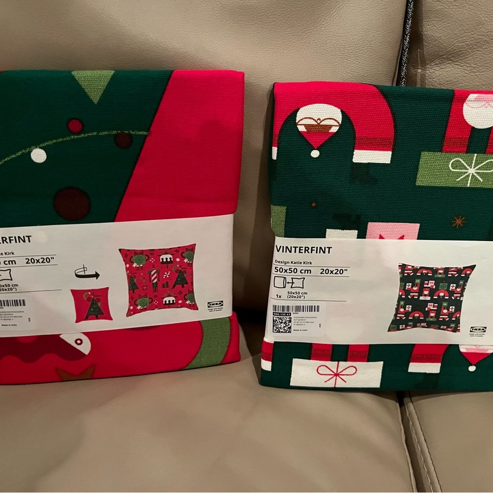 IKEA VINTERFINT Holiday Cushion Covers - Red and Green